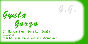 gyula gorzo business card